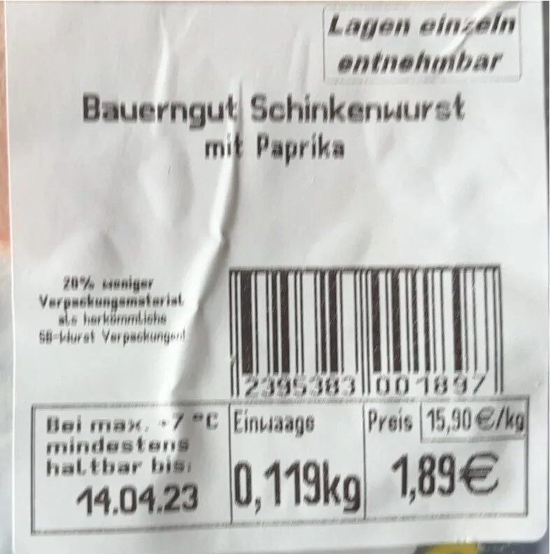 Schinkenwurst