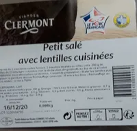 Petit salé avec lentilles cuisinées