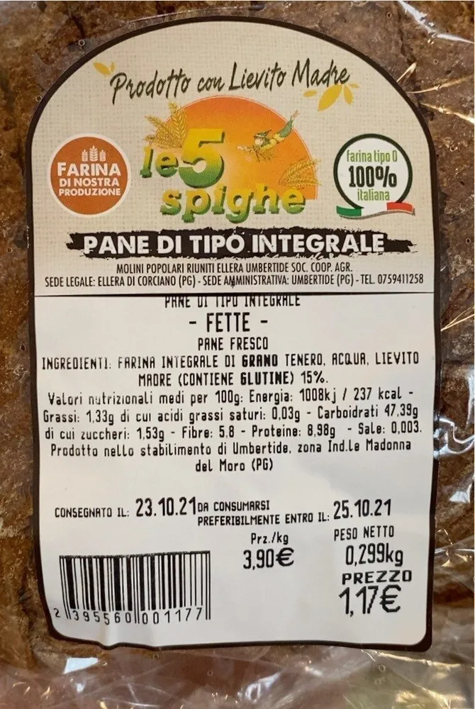Pane di tipo integrale