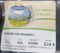 Burger con friarelli
