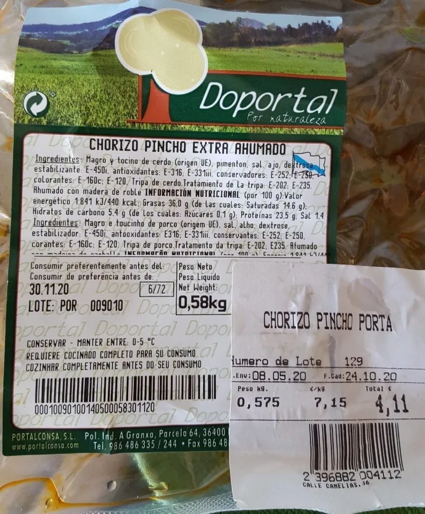 Chorizo pincho extra ahumado