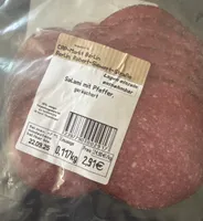 Salami with pepper, smoked
