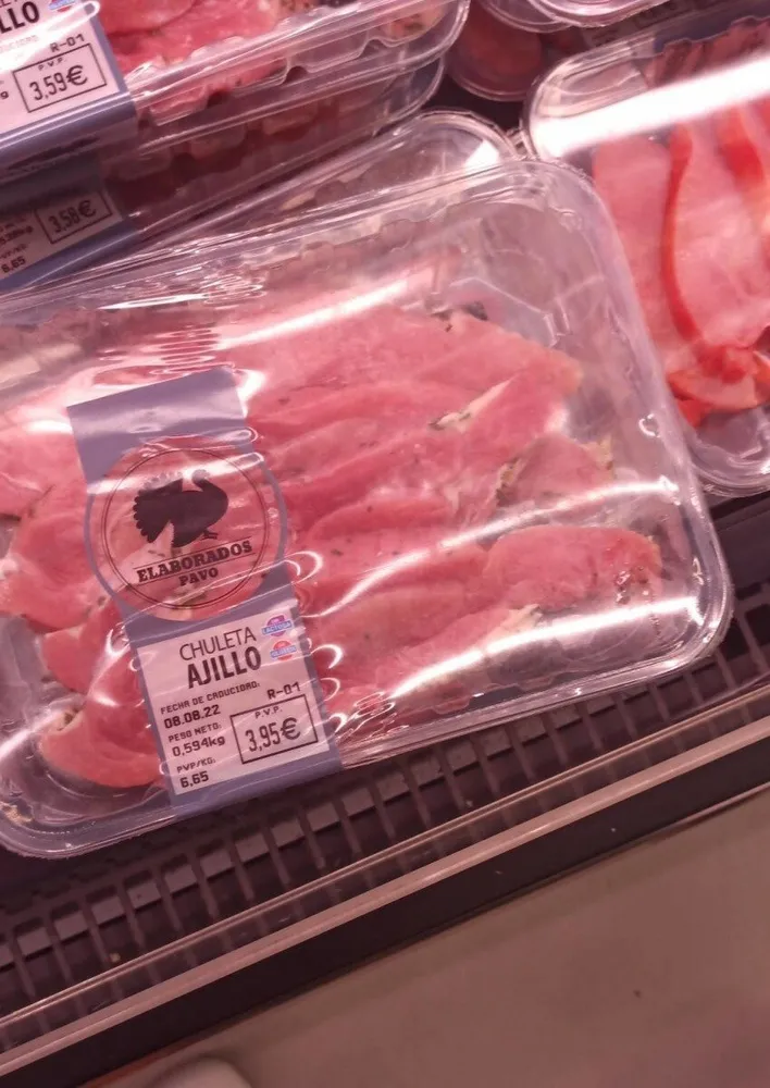 Chuleta pavo al ajillo