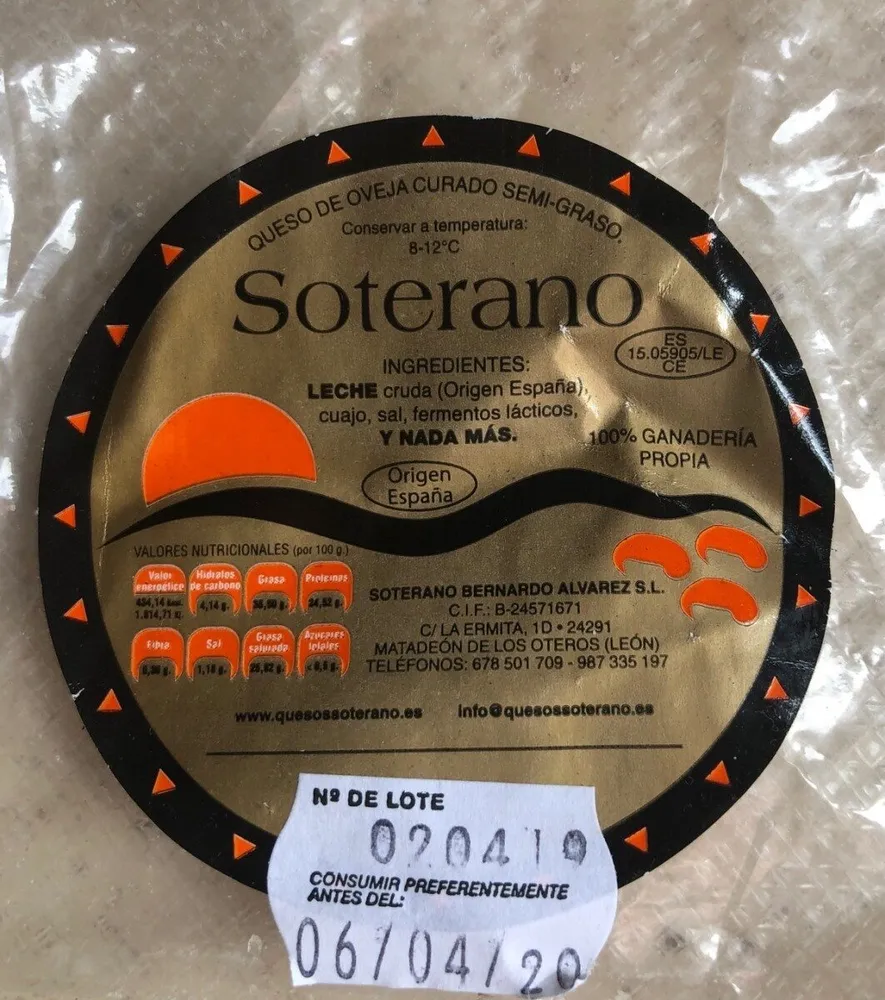 Queso de oveja curado semi graso