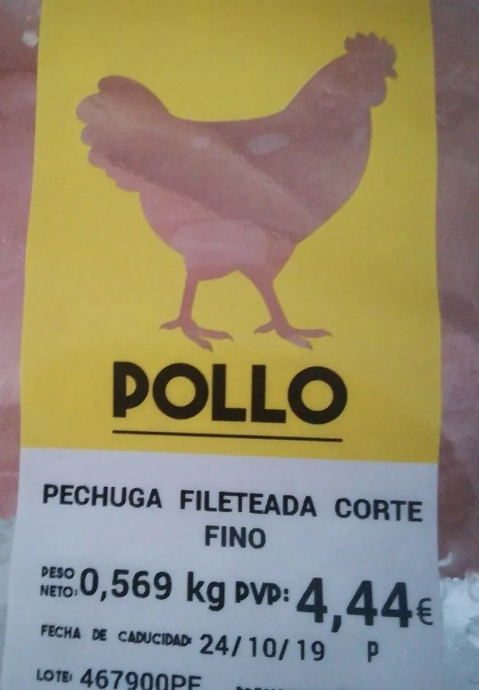 Pechuga fileteado corte