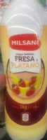 Yogur liquido fresa-plátano