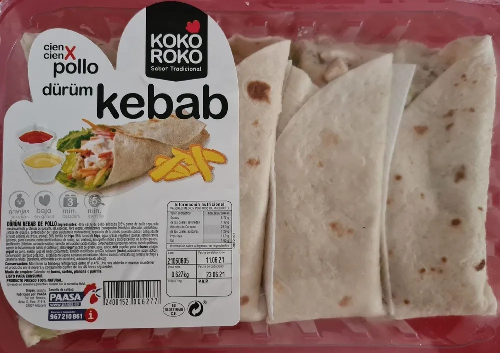 Durum Kebab pollo