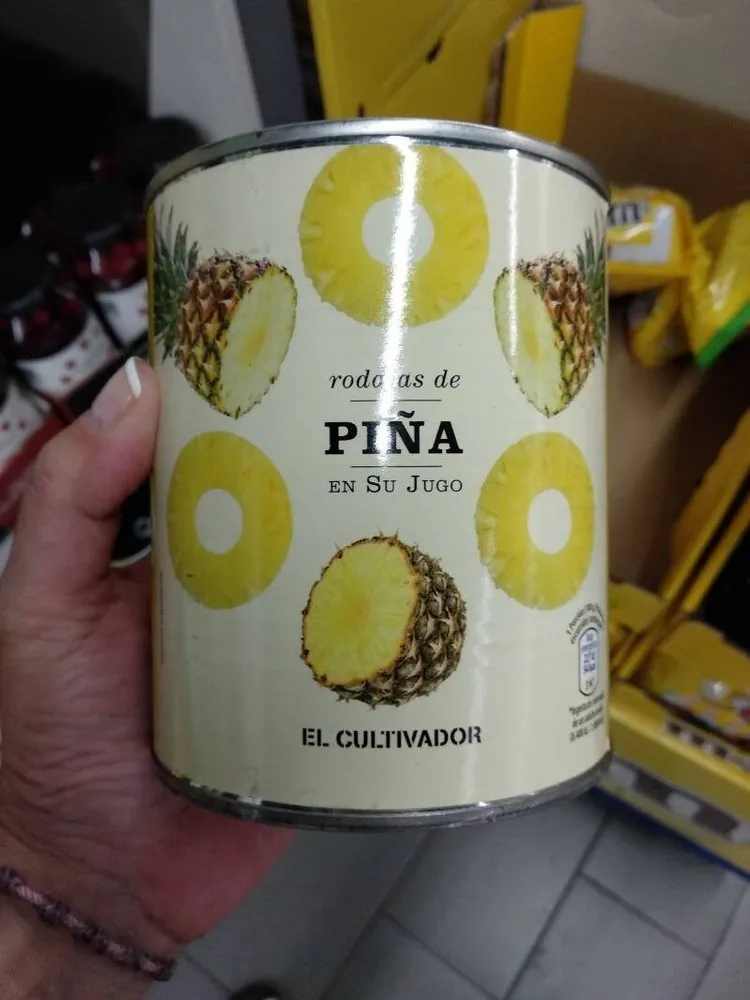 Rodajas de piña en su jugo