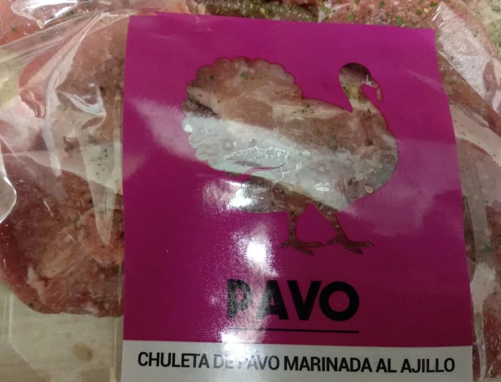 Chuleta de pavo al ajillo
