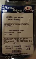 Morcilla de arroz con piñones