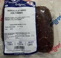 Morcilla de arroz con piñones