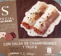 Canelones de carne salsa chanpiñones (special)