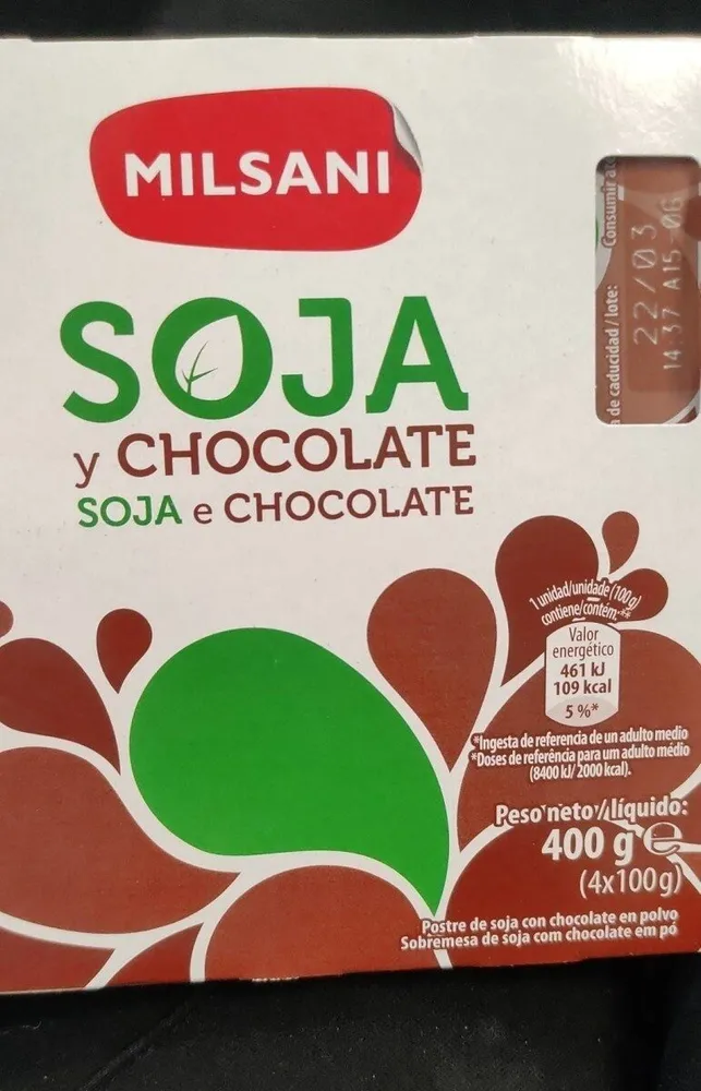 Soja y chocolate yogures