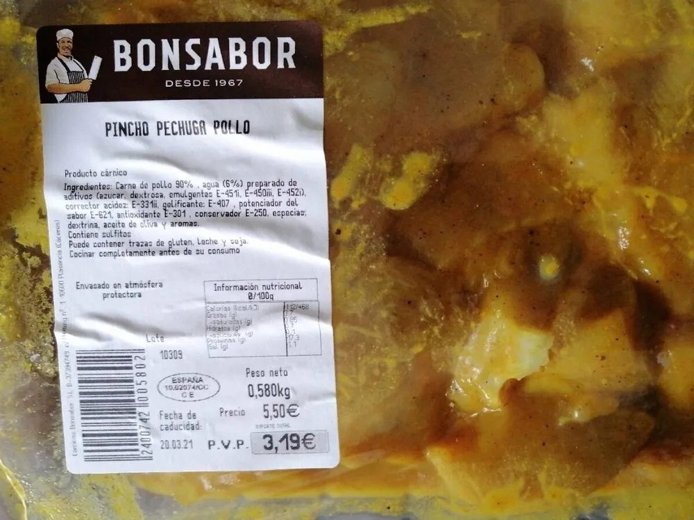 Pincho pechuga pollo