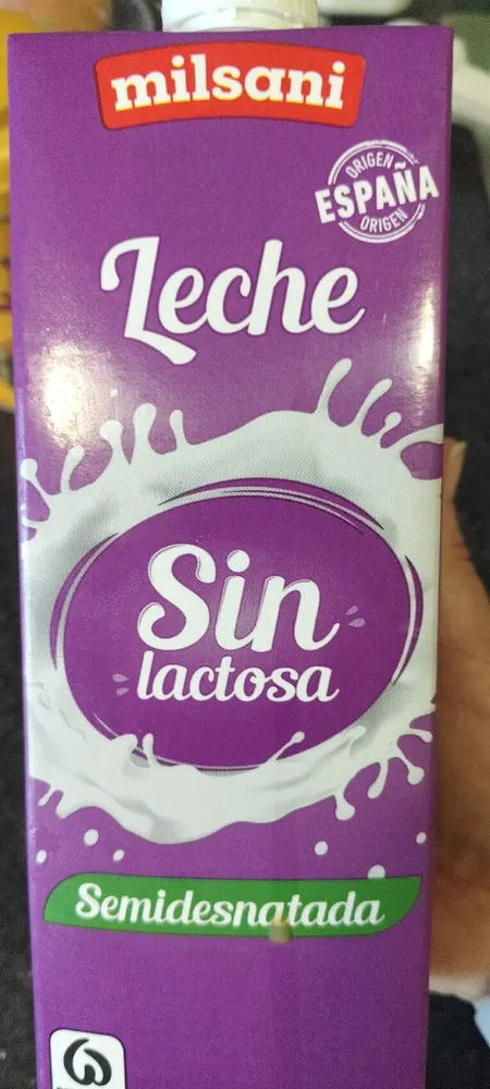 Leche sin lactosa semidesnatada