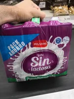 Leche Milsani semidesnatada sin lactosa