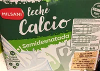 Leche semidesnatada calcio