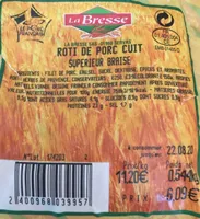 Rôti de porc cuit