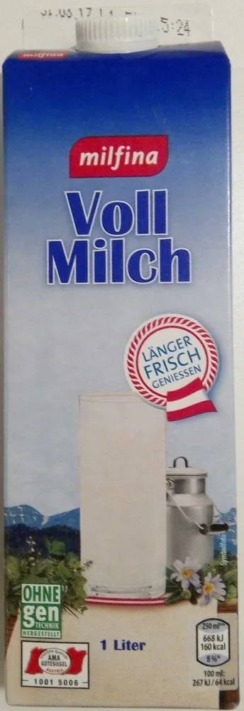 milfina Vollmilch länger frisch