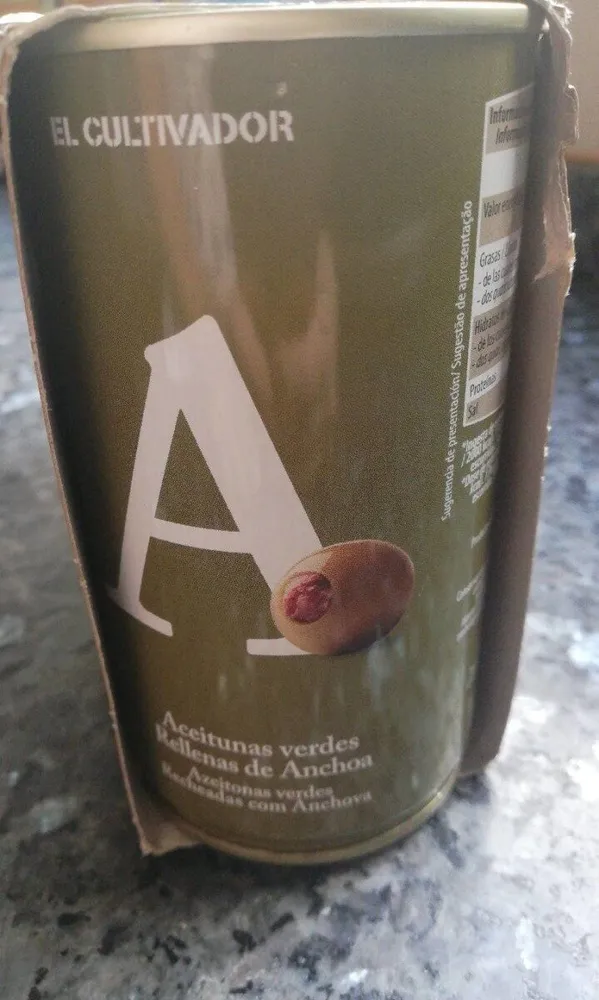 Aceitunas verdes rellenas de anchoa