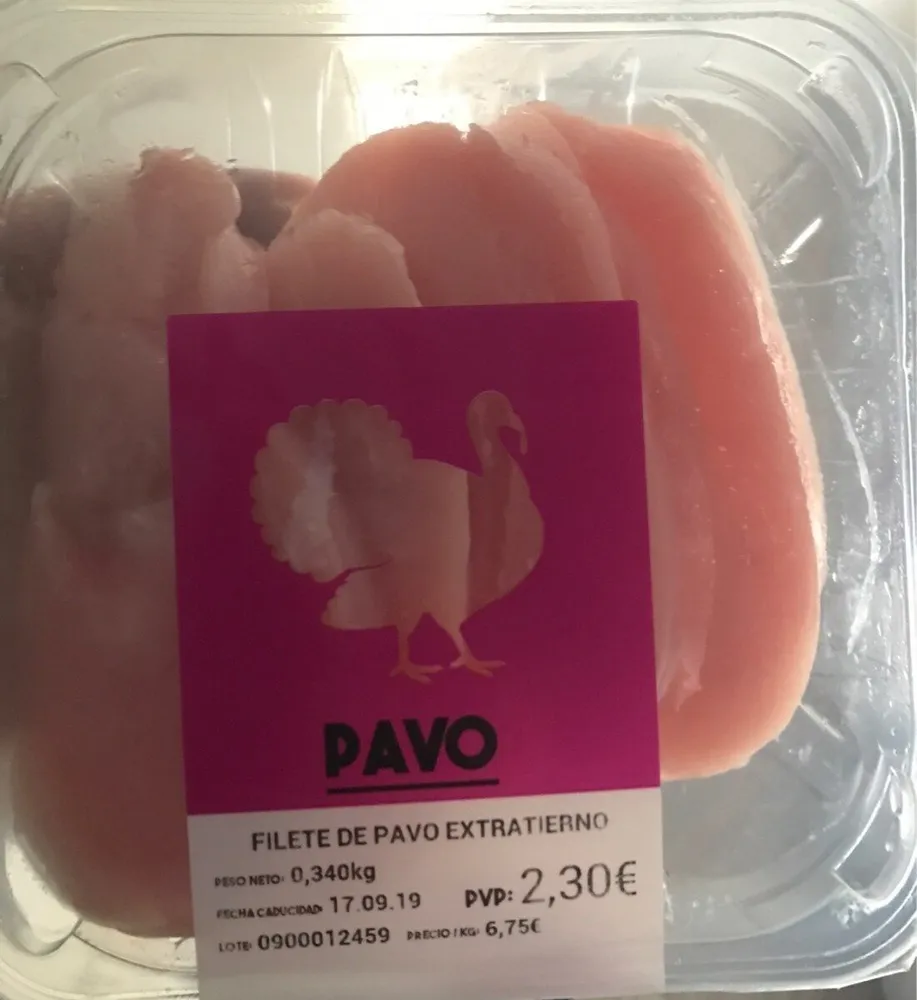 Filete de pavo extratierno