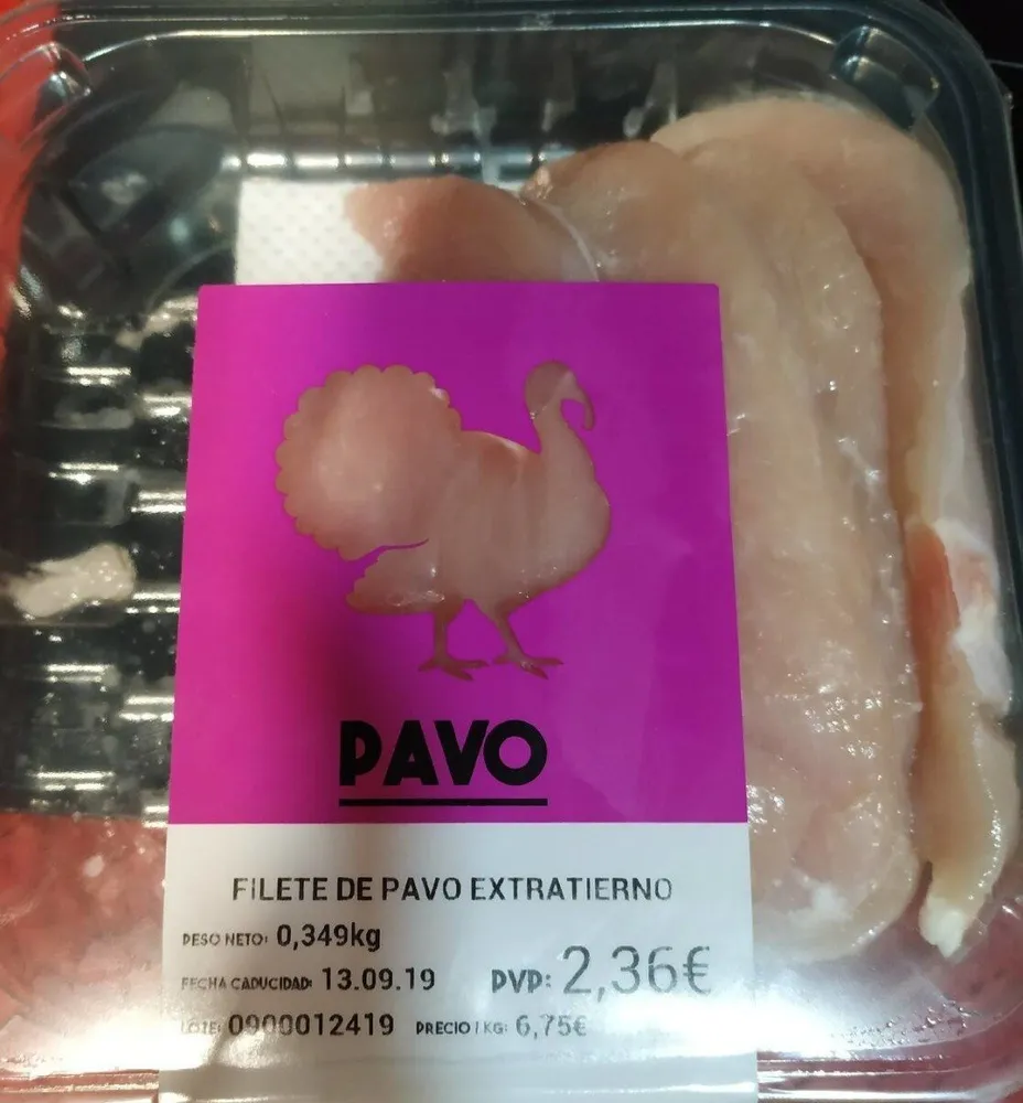 Filete de pavo extratierno