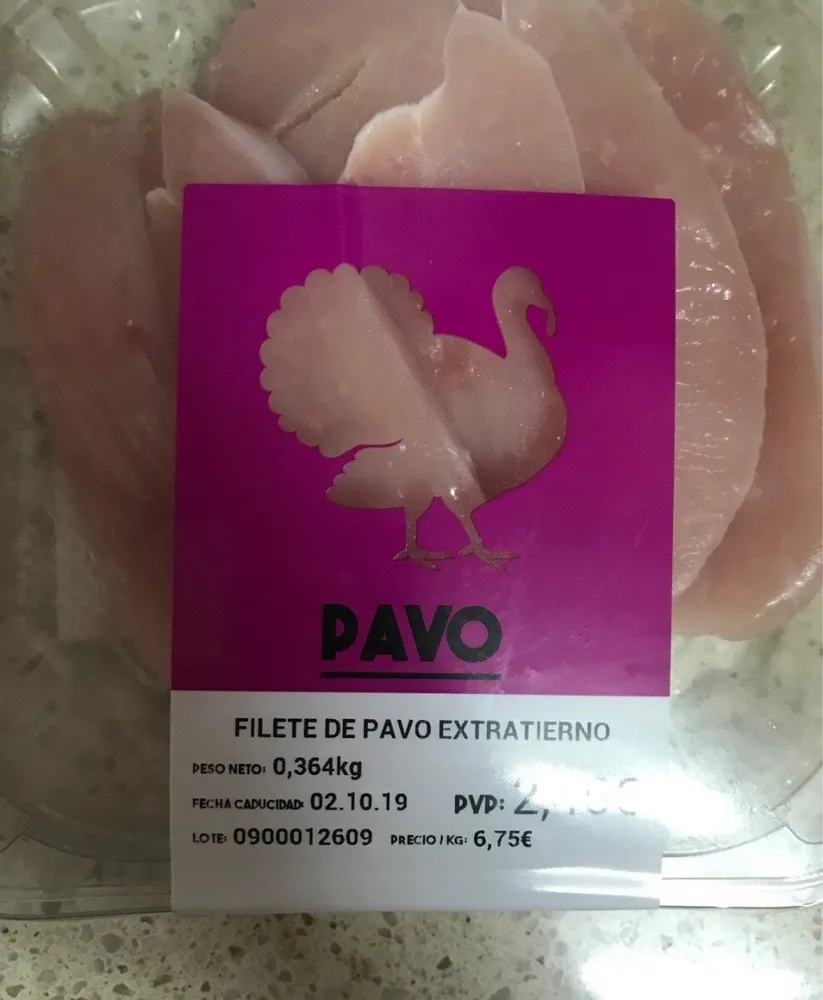 Filete de pavo extratierno