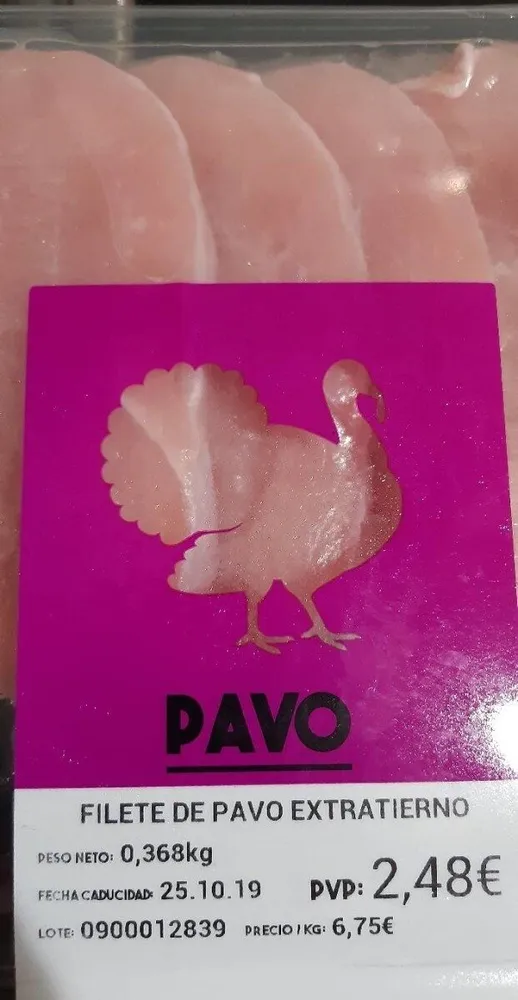 Filete de pavo extratierno