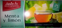 Menta y limón. Infusión de hierbas aromatizada