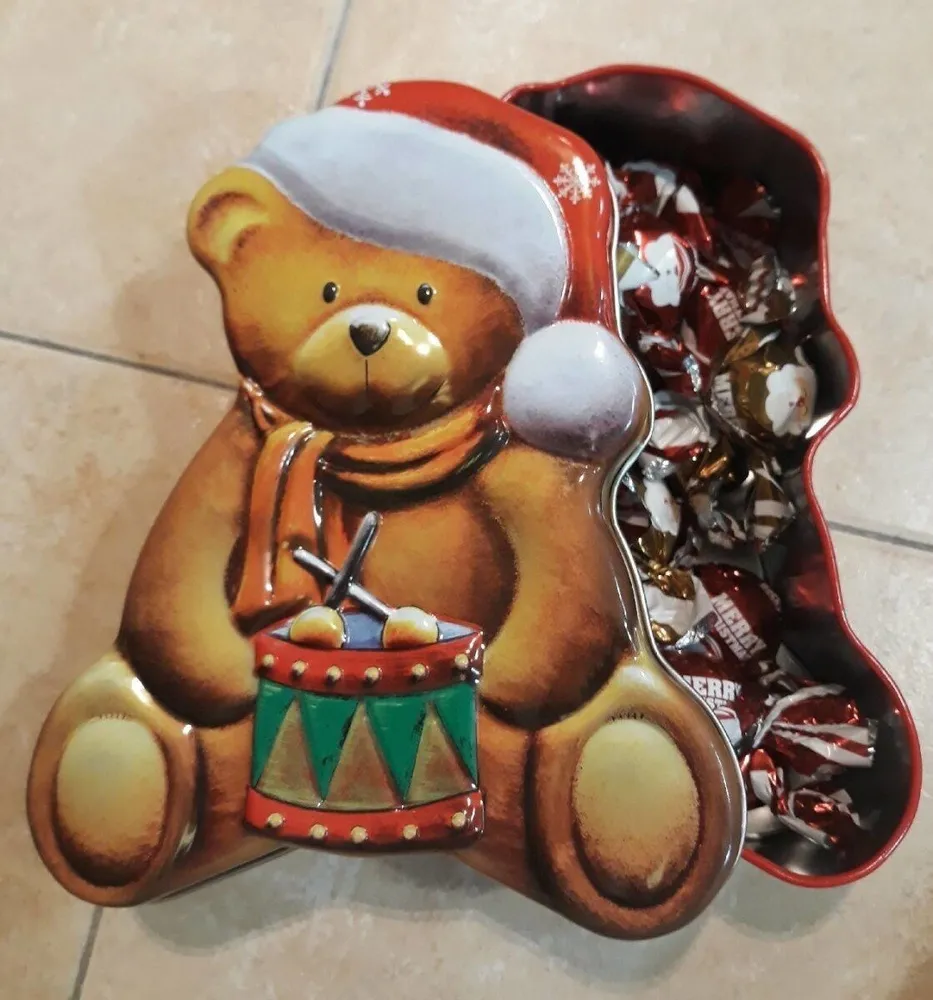 Oso de navidad con bombones