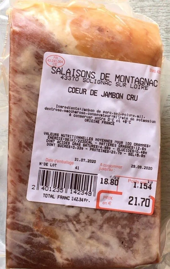 Coeur de jambon cru
