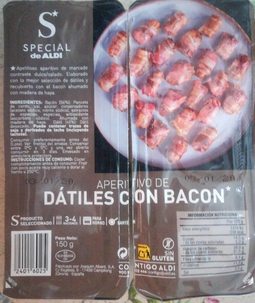 Dátiles con bacon