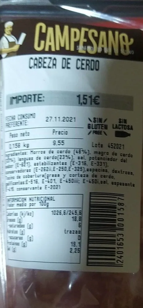 Cabeza de cerdo