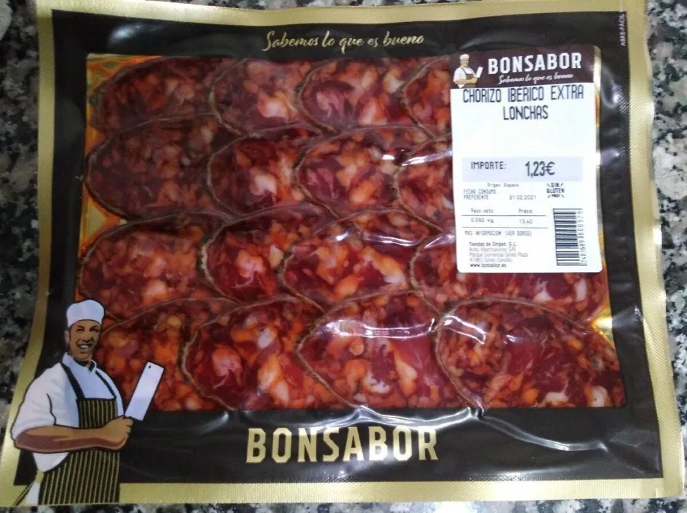 Chorizo Ibérico Extra Lonchas