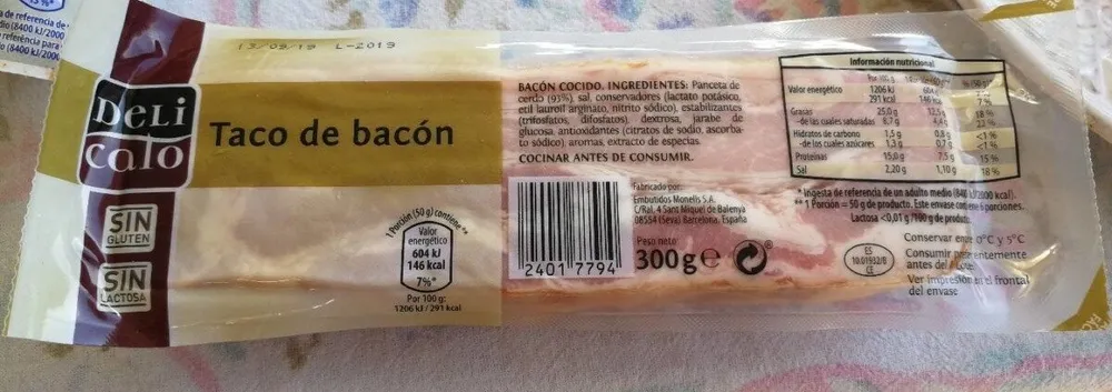 Taco de bacon Delicalo