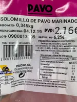 Solomillo de pavo marinado
