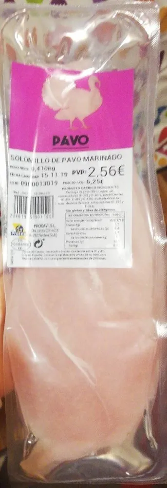 Solomillo de pavo marinado