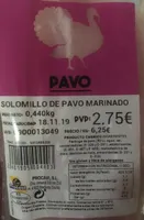 Solomillo de pavo marinado