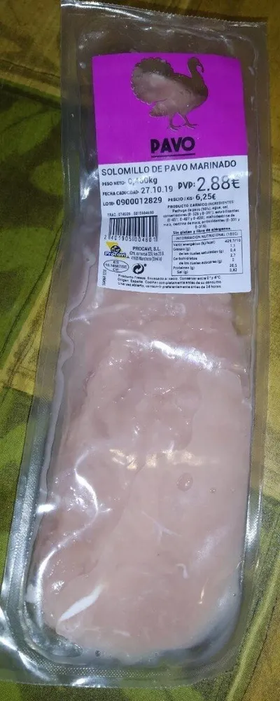 Solomillo de pavo marinado