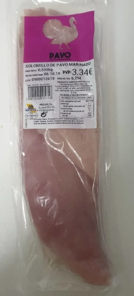 Solomillo de pavo marinado
