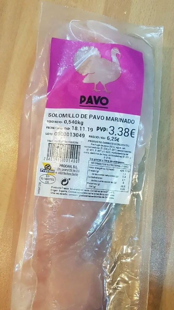 Solomillo de pavo marinado