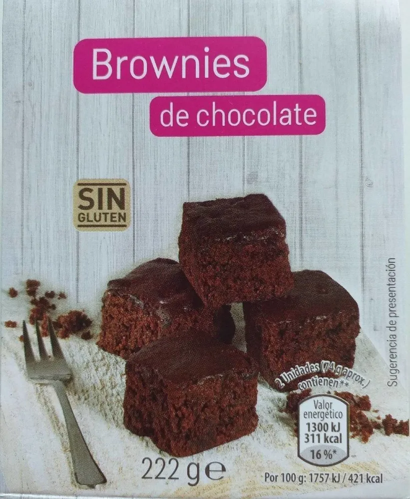 Brownies de chocolate sin gluten