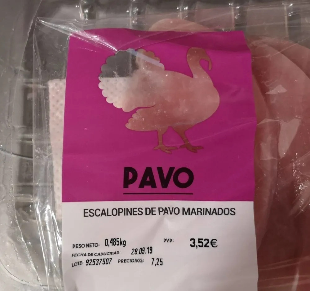 Escalopines de pavo marinados
