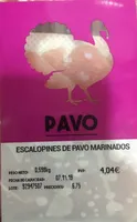 Escalopines de pavo marinados