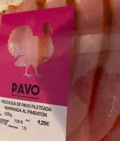 Pechuga de pavo fileteada marinada al pimentón
