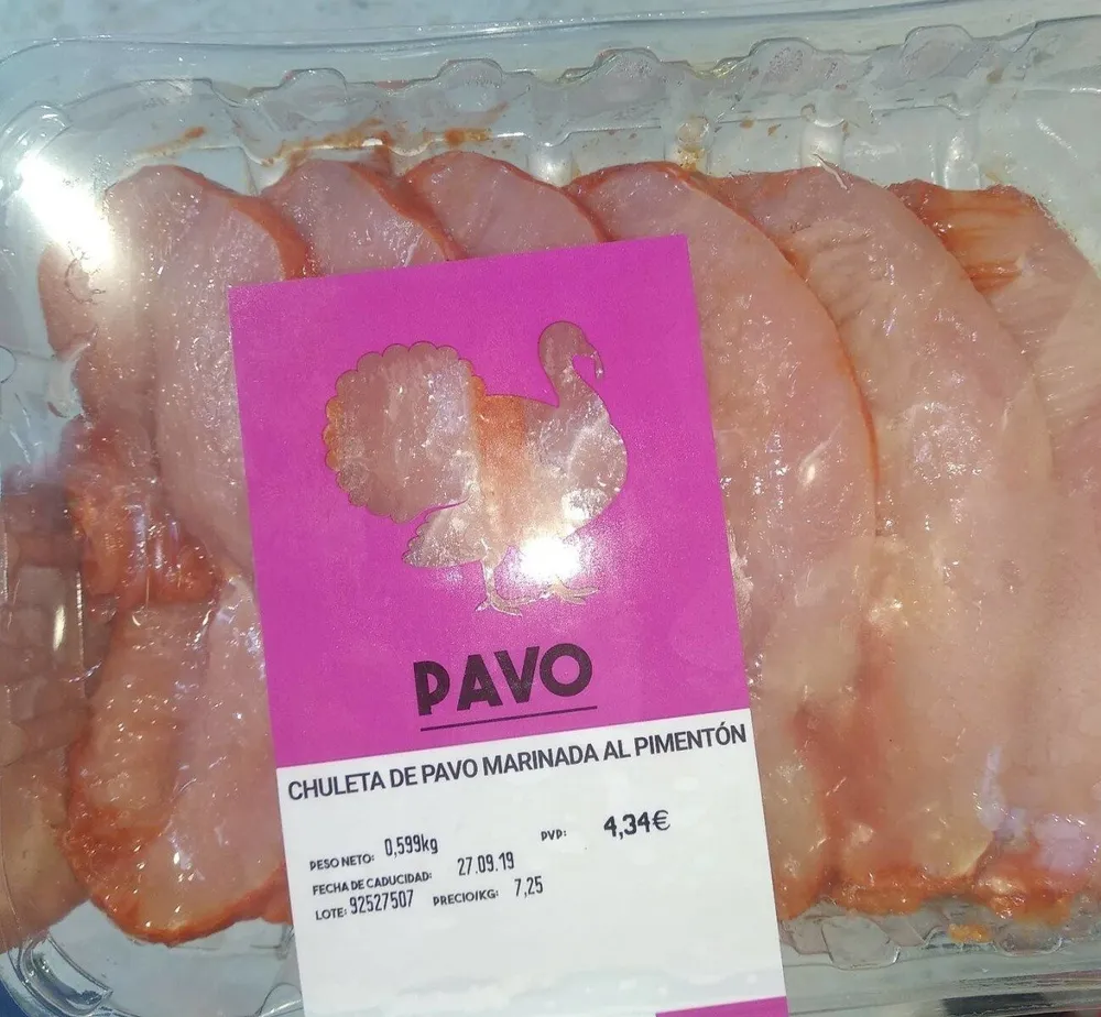 Chuleta de pavo marinada
