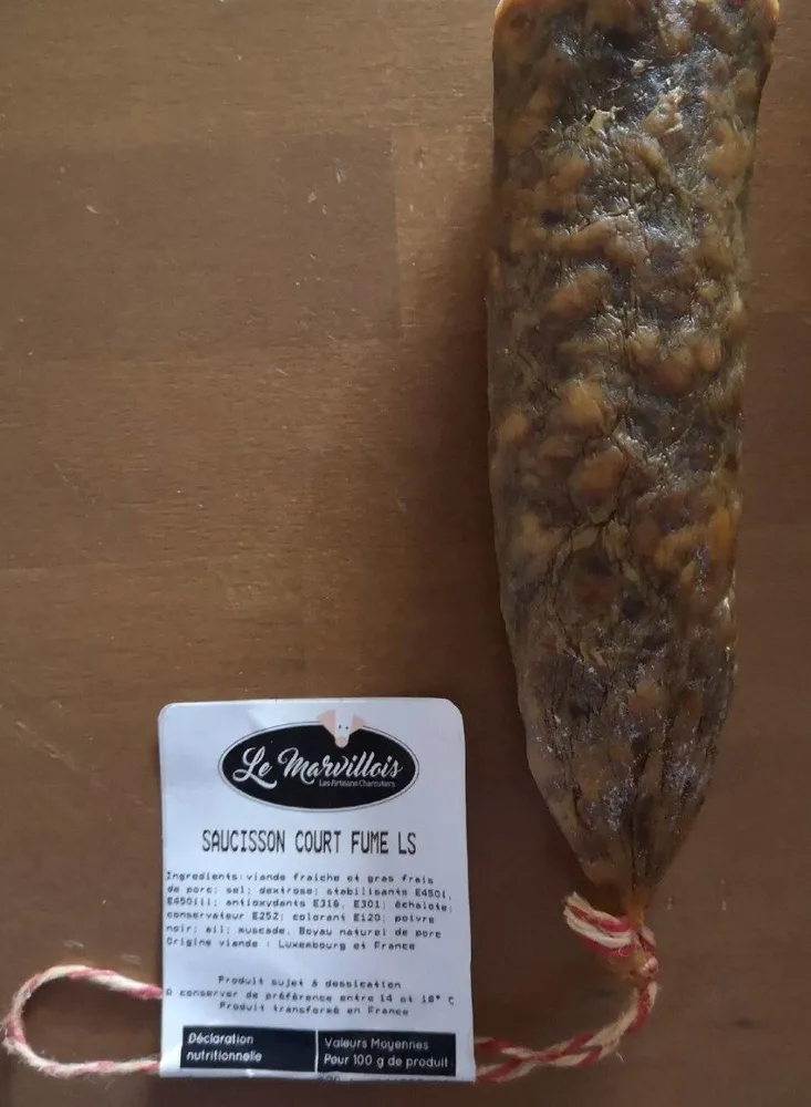Le Marvillois - Saucisson court fumé
