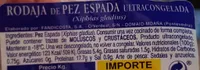 Rodaja de Pez Espada Ultracongelada