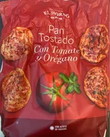 Pan tostado con ajo y perejil / tomate y orégano