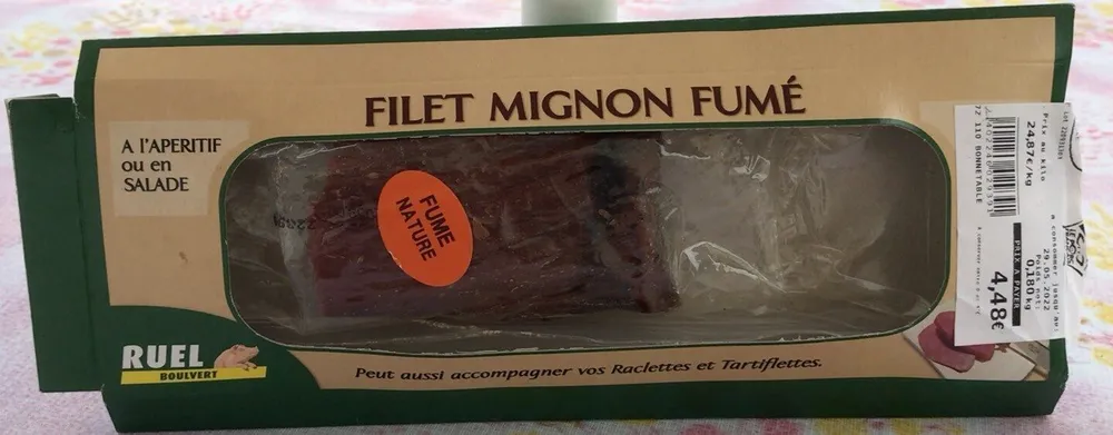 Filet mignon fumé nature